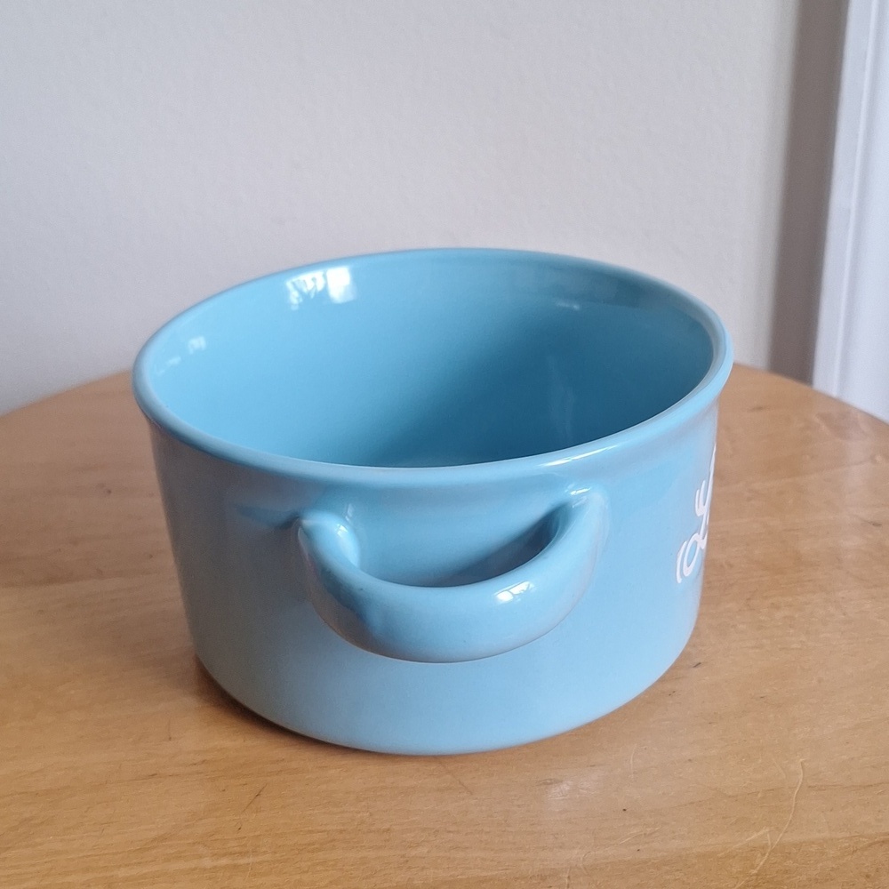 🎁Blue Ceramic Soup Bowl with Handles Free With $40 Purchase - Picture 3 of 6